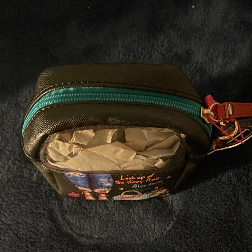 Black Pouch With Graphic Design By Nikki Lee View 5